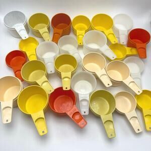 25 Vintage Tupperware Measuring Cups
Mixed Lot Multicolor Nesting Retro USA Made